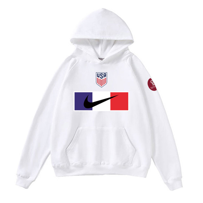 Men's White American World Cup Soccer Hoodie 001